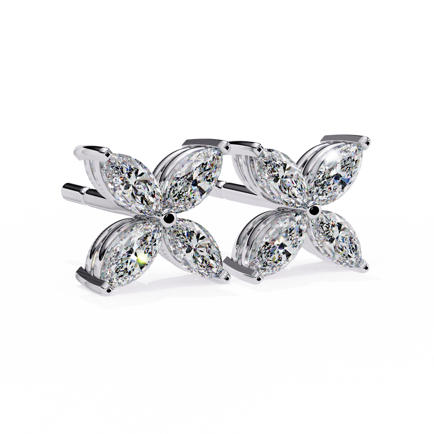 14K White Gold Lab Grown Diamond Fashion Stud Earrings 0.88 ctw DAE-171