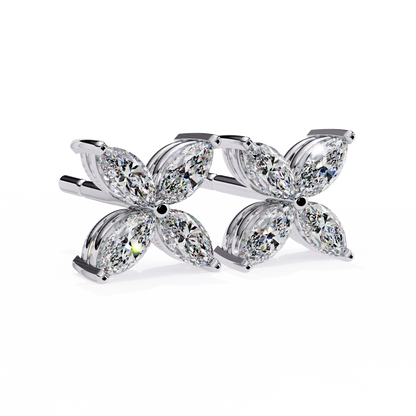 14K White Gold Lab Grown Diamond Fashion Stud Earrings 0.88 ctw DAE-171