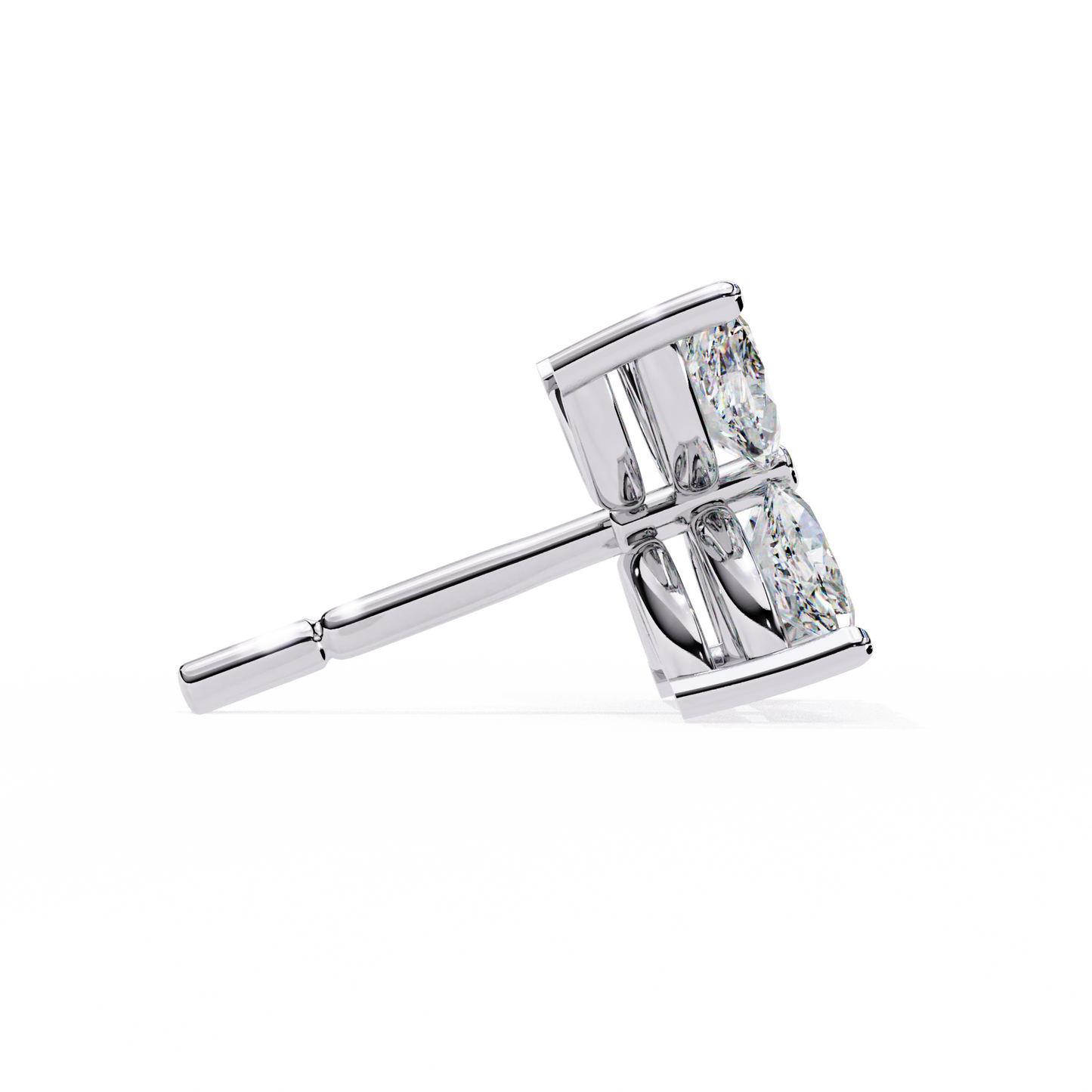 14K White Gold Lab Grown Diamond Fashion Stud Earrings 0.88 ctw DAE-171
