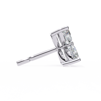 14K White Gold Lab Grown Diamond Fashion Stud Earrings 0.88 ctw DAE-171