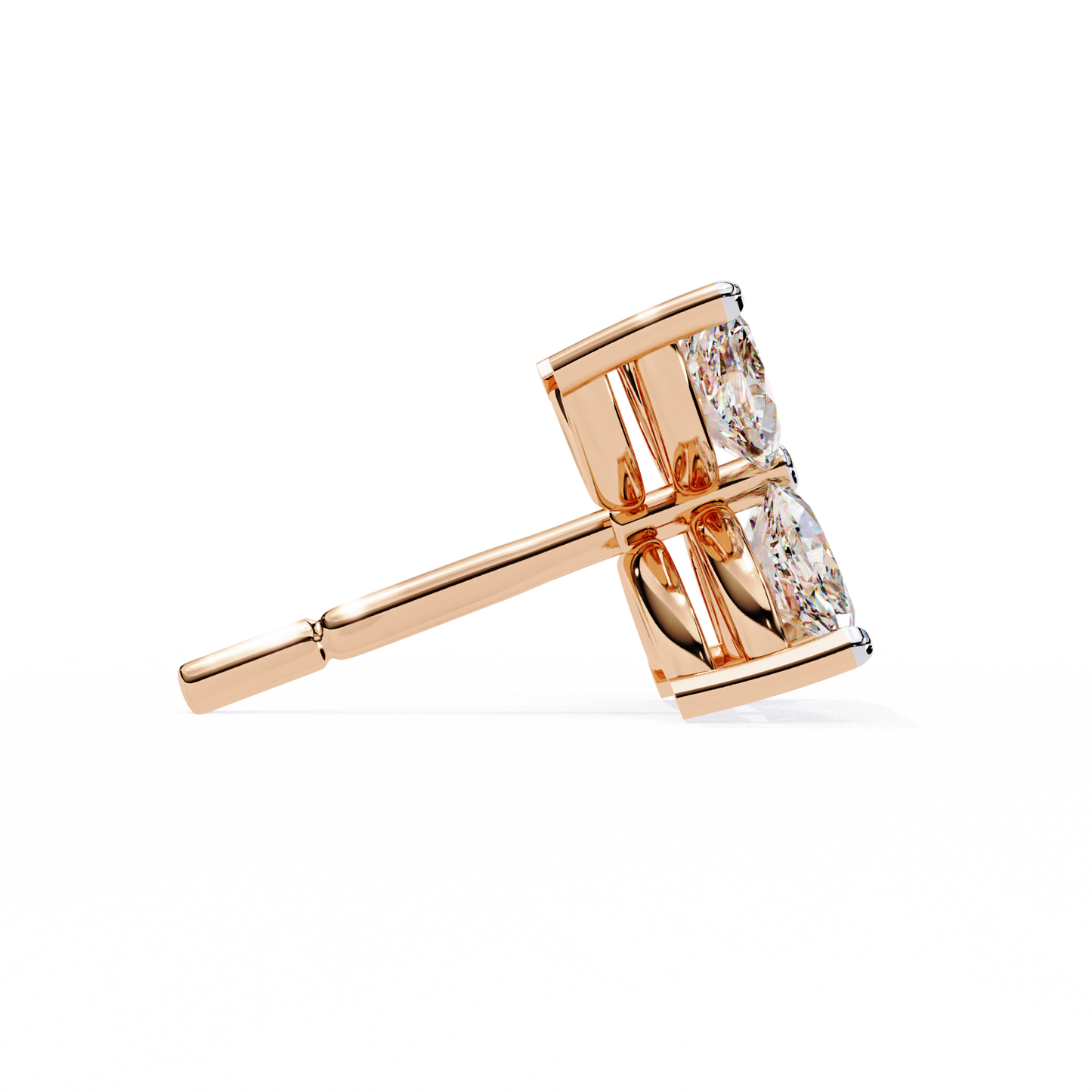 10K Rose Gold Lab Grown Diamond Fashion Stud Earrings 0.88 ctw DAE-171