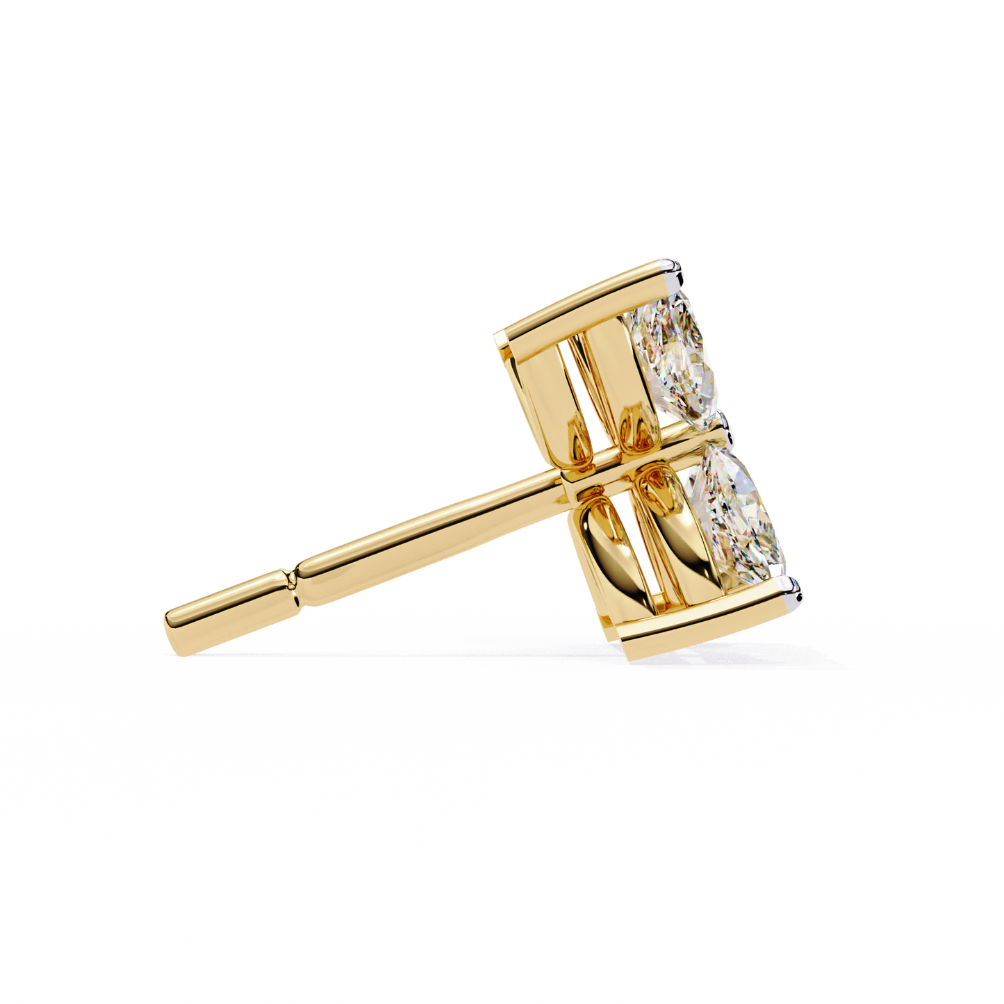 14K Yellow Gold Lab Grown Diamond Fashion Stud Earrings 0.88 ctw DAE-171