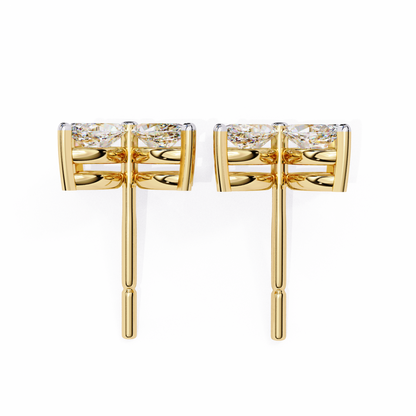 14K Yellow Gold Lab Grown Diamond Fashion Stud Earrings 0.88 ctw DAE-171