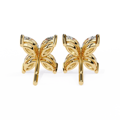 14K Yellow Gold Lab Grown Diamond Fashion Stud Earrings 0.88 ctw DAE-171
