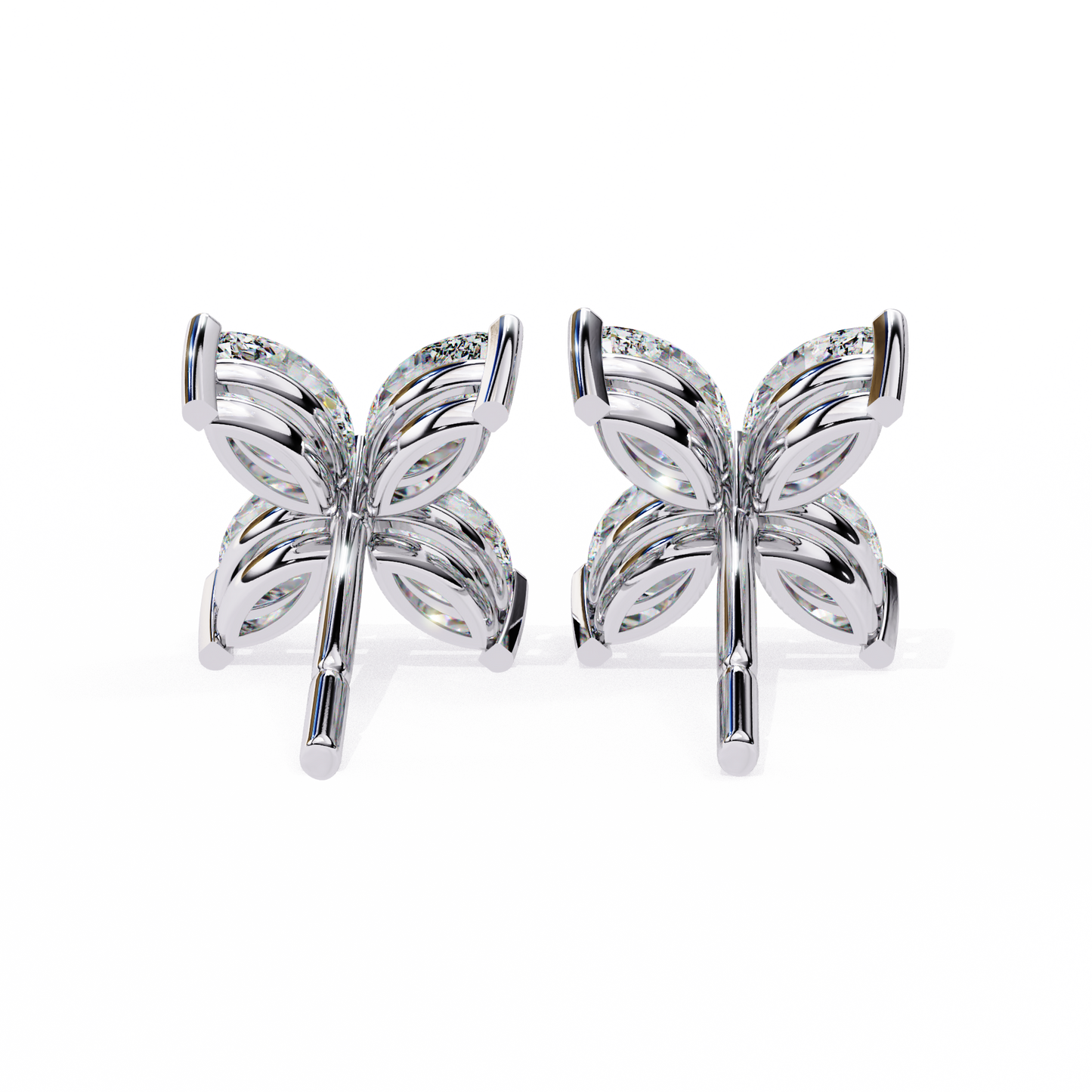 14K White Gold Lab Grown Diamond Fashion Stud Earrings 0.88 ctw DAE-171