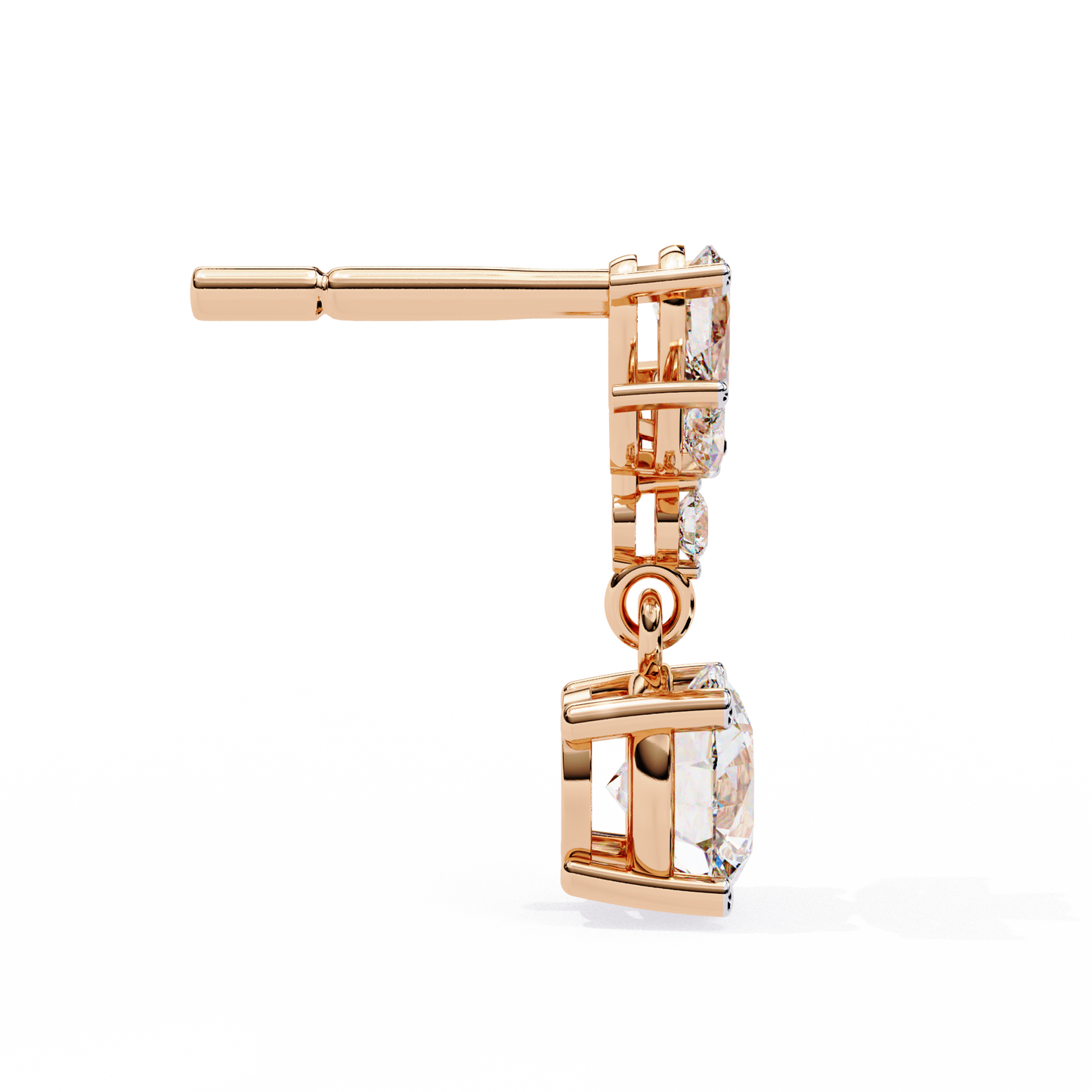 10K Rose Gold Lab Grown Diamond Drop Earrings 1.17 ctw DAE-164