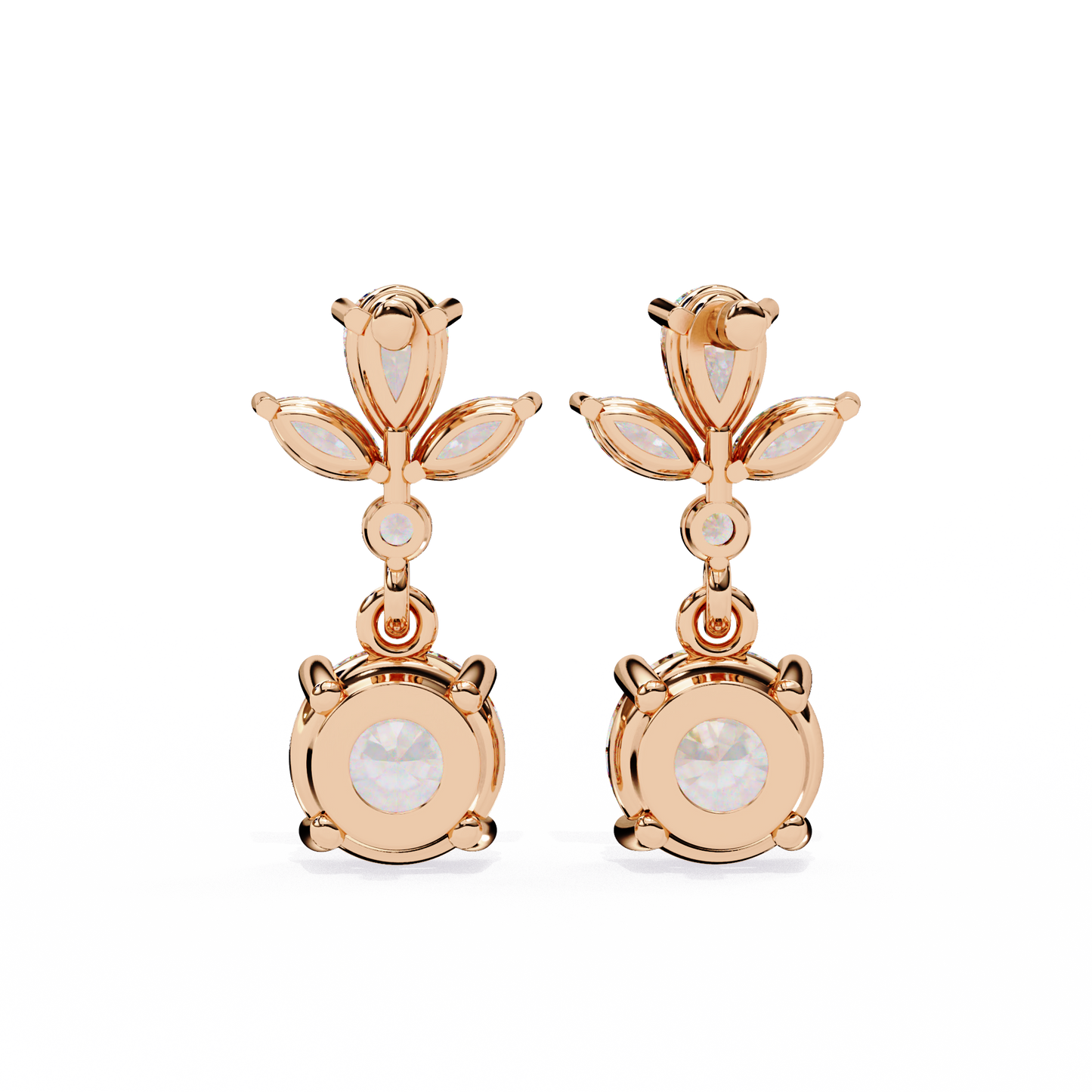 10K Rose Gold Lab Grown Diamond Drop Earrings 1.17 ctw DAE-164