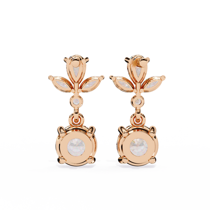 10K Rose Gold Lab Grown Diamond Drop Earrings 1.17 ctw DAE-164