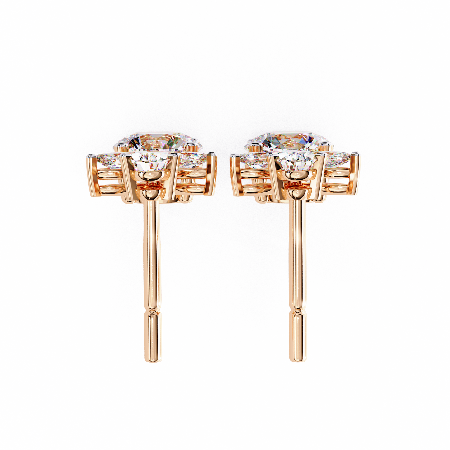 10K Rose Gold Lab Grown Diamond Drop Earrings 1.17 ctw DAE-164