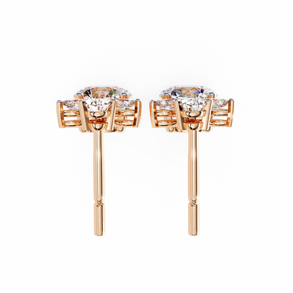 10K Rose Gold Lab Grown Diamond Drop Earrings 1.17 ctw DAE-164