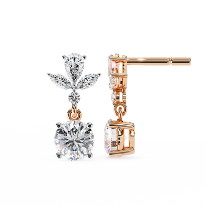 10K Rose Gold Lab Grown Diamond Drop Earrings 1.17 ctw DAE-164