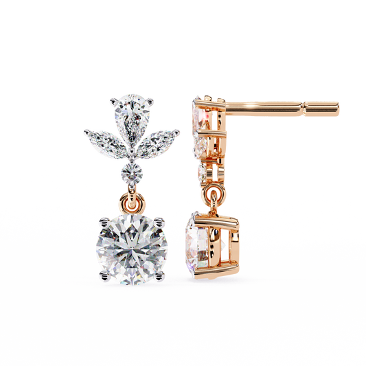 10K Rose Gold Lab Grown Diamond Drop Earrings 1.17 ctw DAE-164