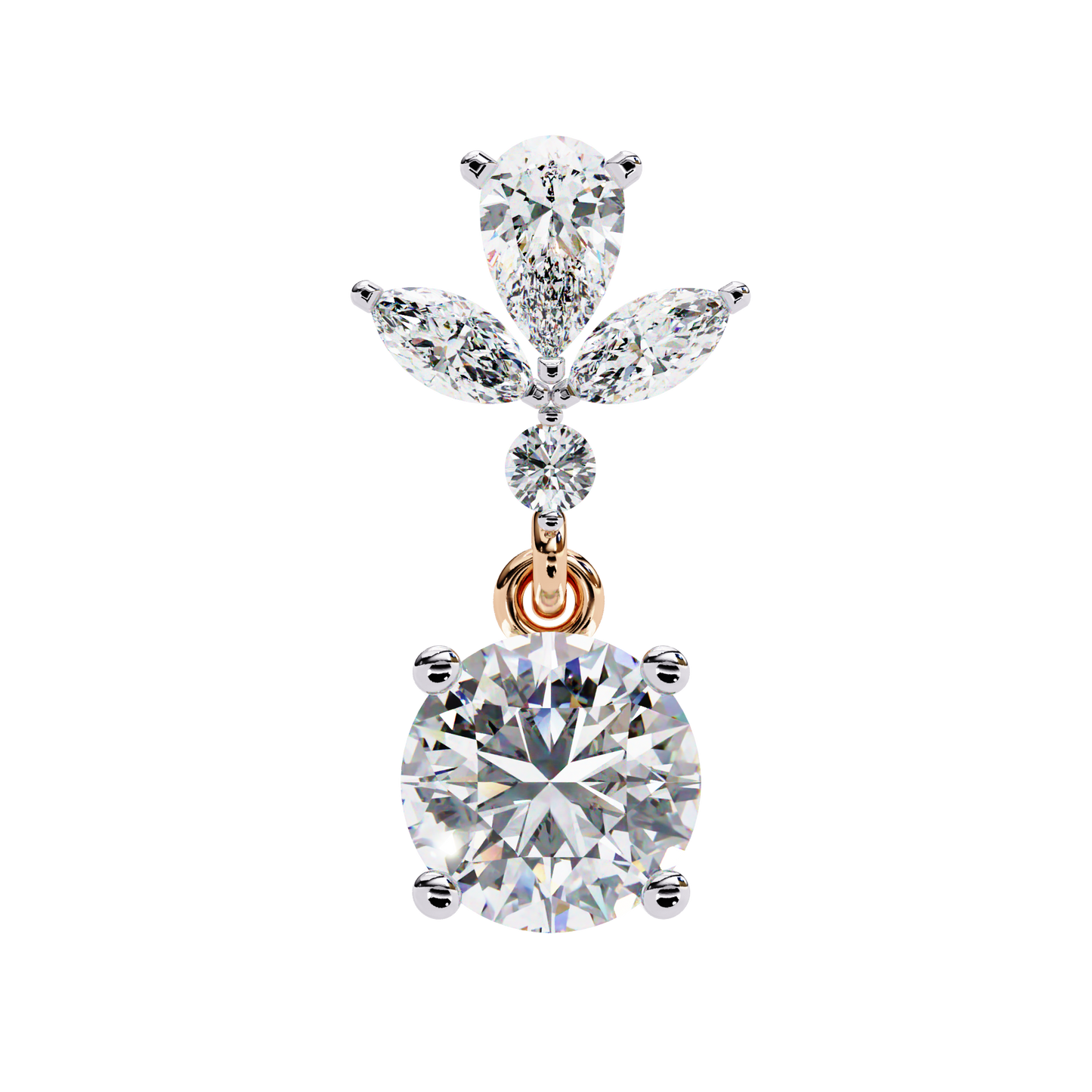 10K Rose Gold Lab Grown Diamond Drop Earrings 1.17 ctw DAE-164