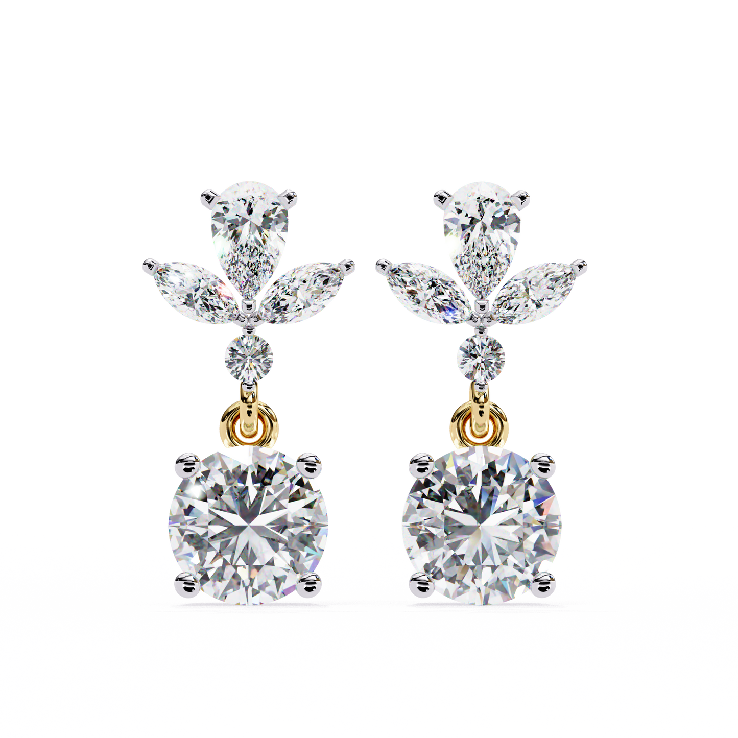 10K Yellow Gold Lab Grown Diamond Drop Earrings 1.17 ctw DAE-164