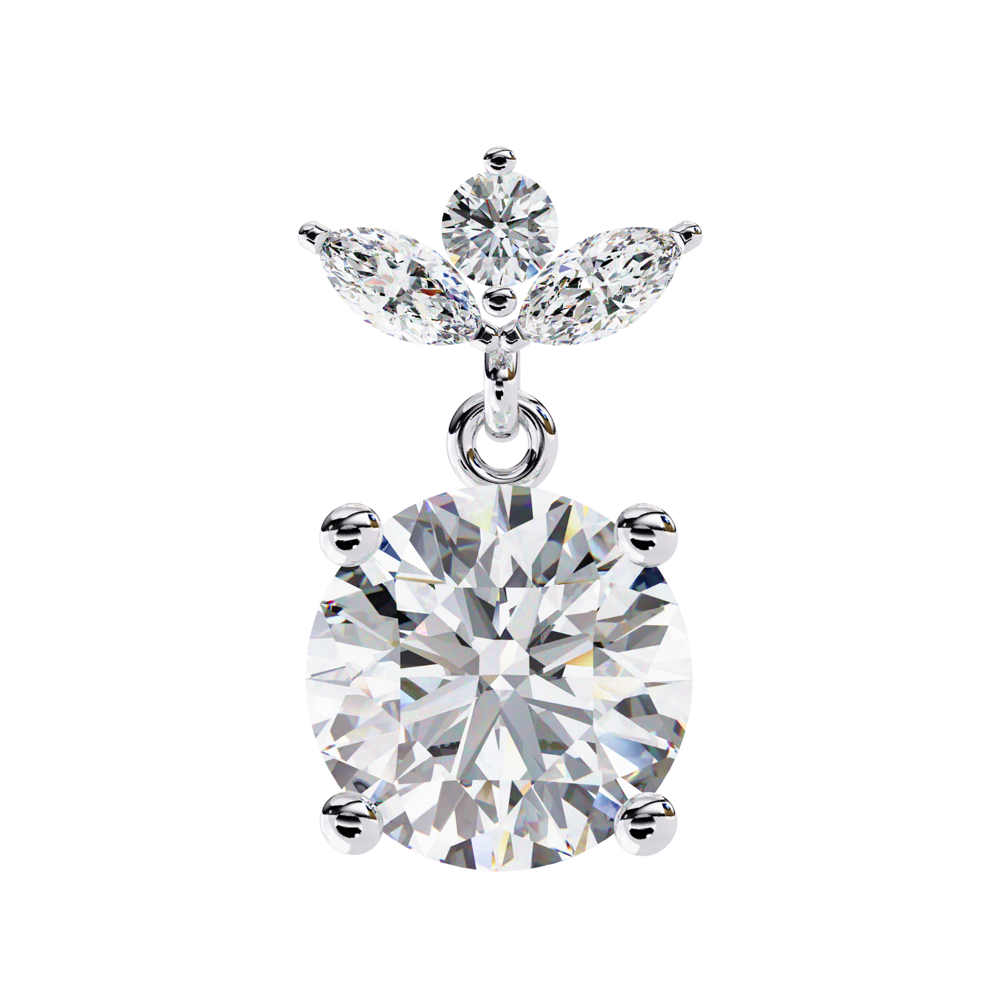 10K White Gold Lab Grown Diamond Drop Earrings 2.00 ctw DAE-163