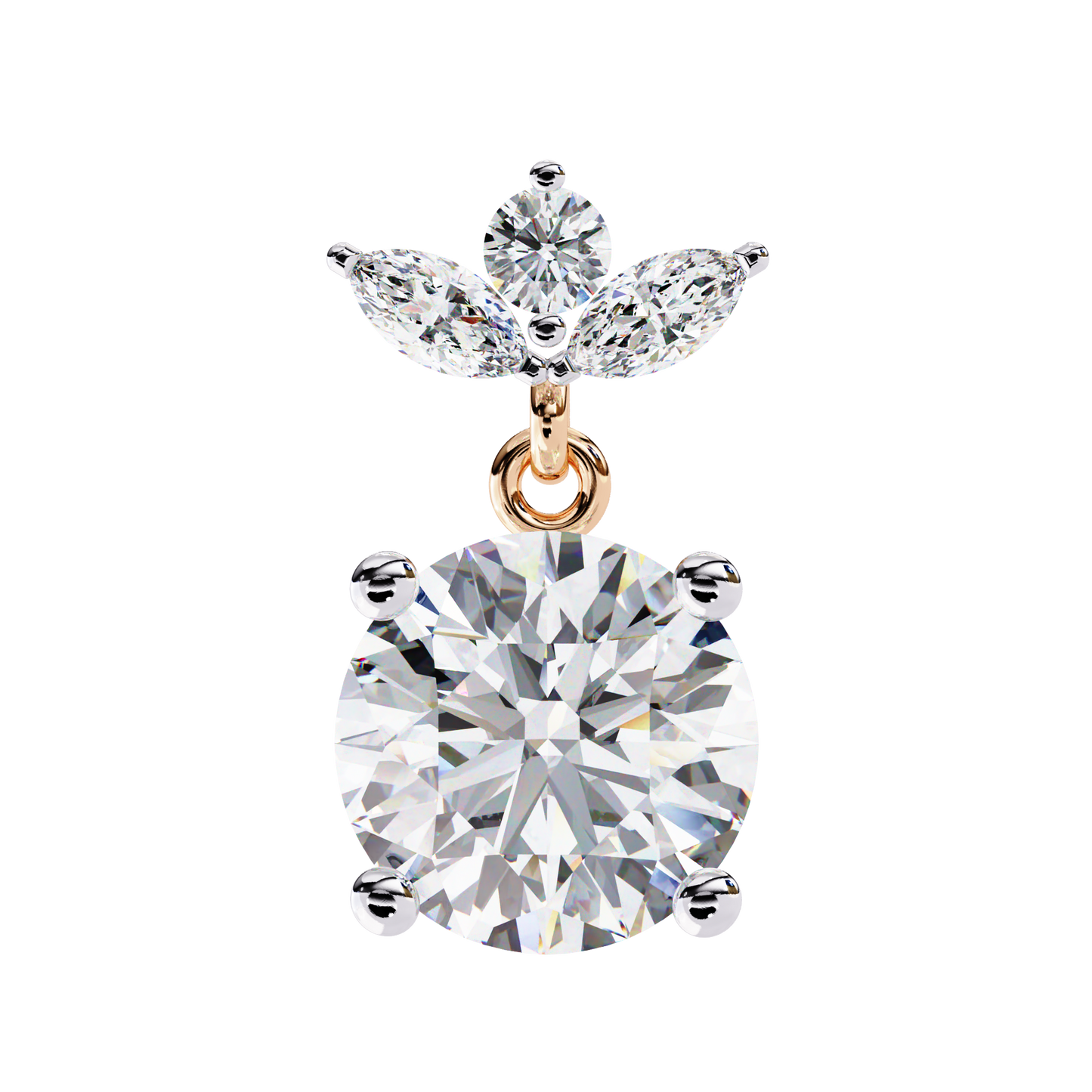 10K Rose Gold Lab Grown Diamond Drop Earrings 2.00 ctw DAE-163