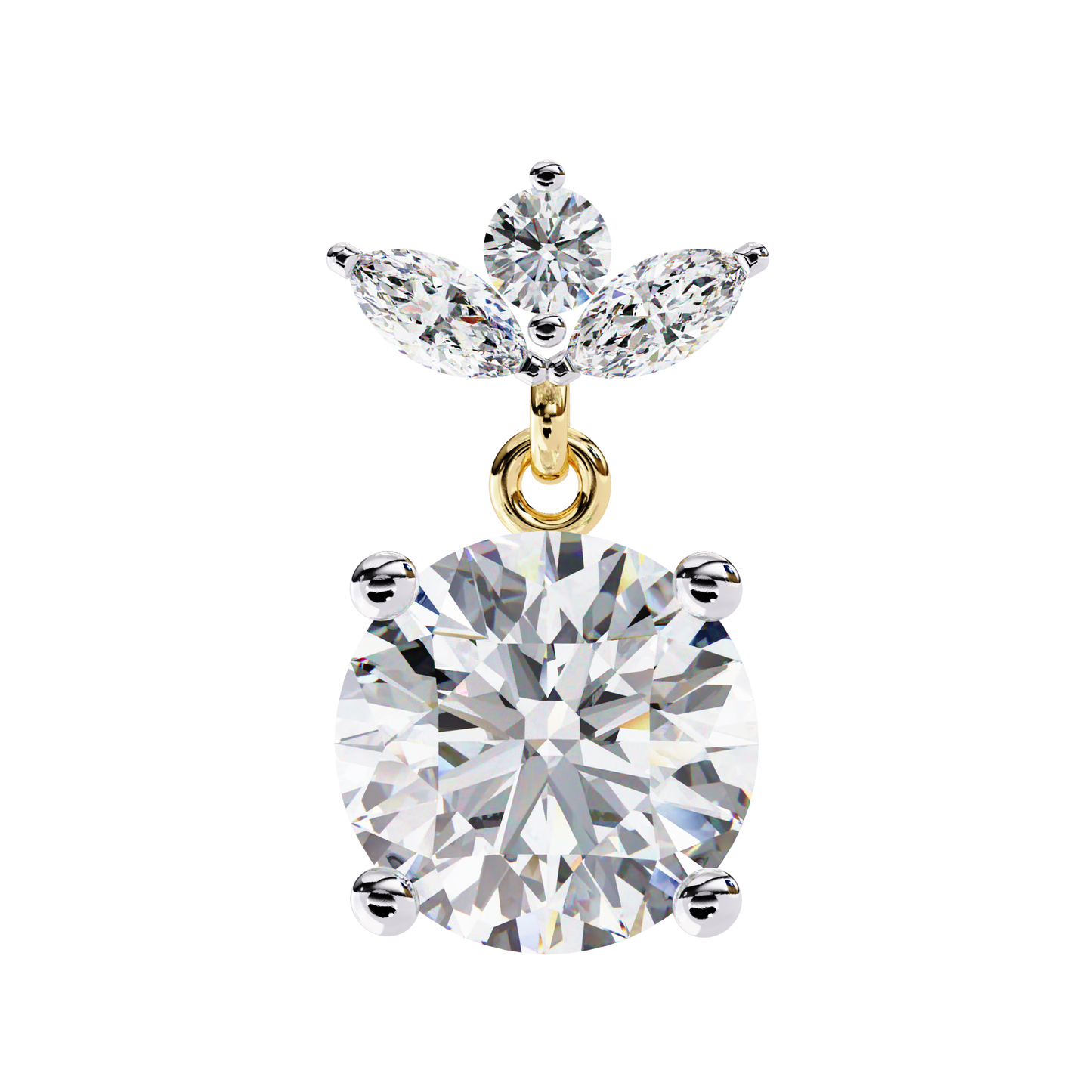 10K Yellow Gold Lab Grown Diamond Drop Earrings 2.00 ctw DAE-163