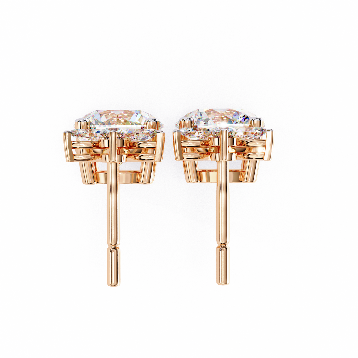 10K Rose Gold Lab Grown Diamond Drop Earrings 2.00 ctw DAE-163