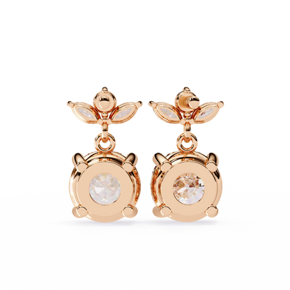 10K Rose Gold Lab Grown Diamond Drop Earrings 2.00 ctw DAE-163