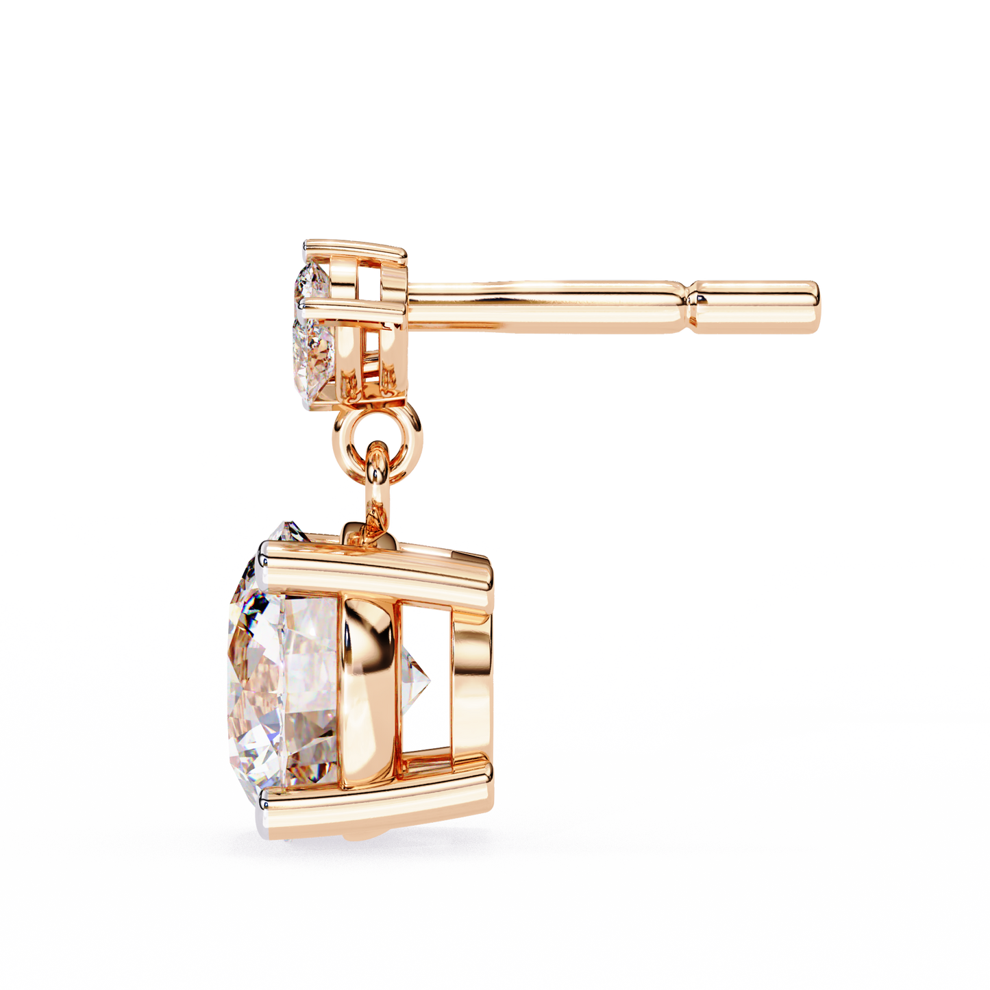 10K Rose Gold Lab Grown Diamond Drop Earrings 2.00 ctw DAE-163