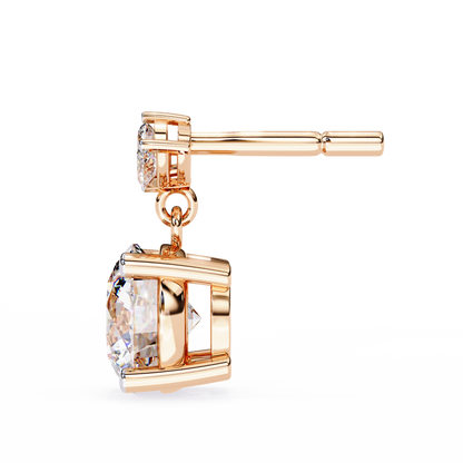 10K Rose Gold Lab Grown Diamond Drop Earrings 2.00 ctw DAE-163