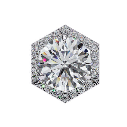 18K White Gold Lab Grown Diamond Halo Earrings 2.10 ctw DAE-140