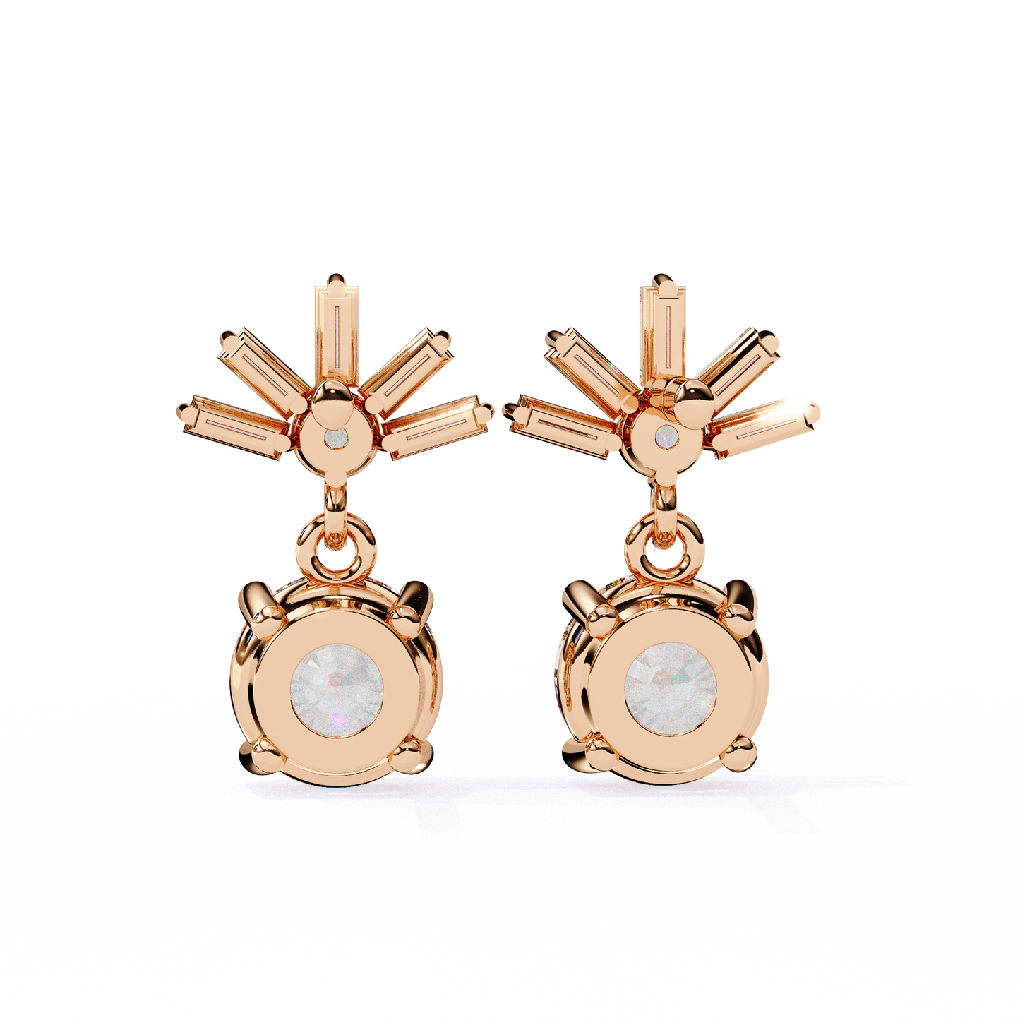 10K Rose Gold Lab Grown Diamond Drop Earrings 0.87 ctw DAE-162