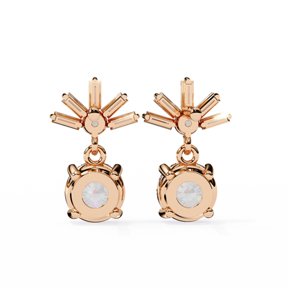 10K Rose Gold Lab Grown Diamond Drop Earrings 0.87 ctw DAE-162