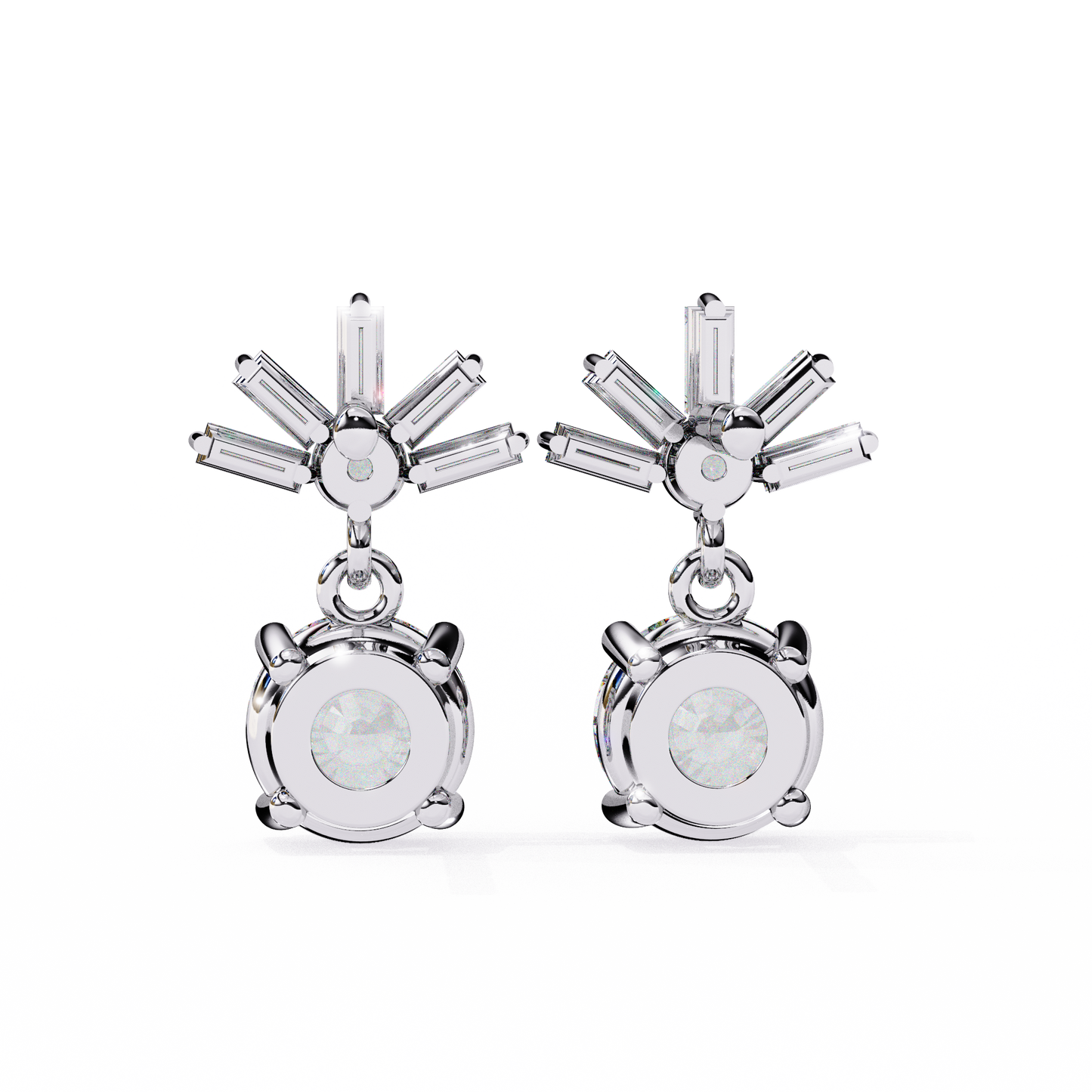 14K White Gold Lab Grown Diamond Drop Earrings 0.87 ctw DAE-162