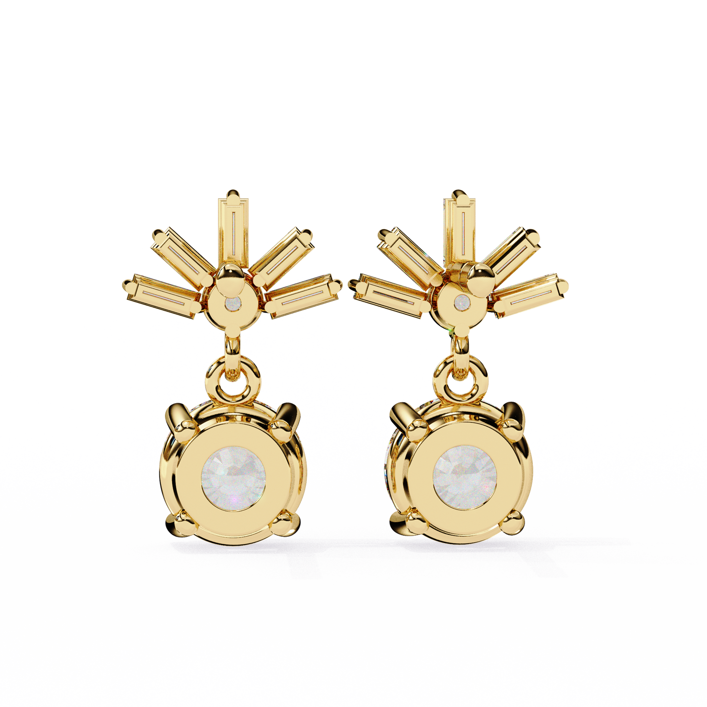 18K Yellow Gold Lab Grown Diamond Drop Earrings 0.87 ctw DAE-162