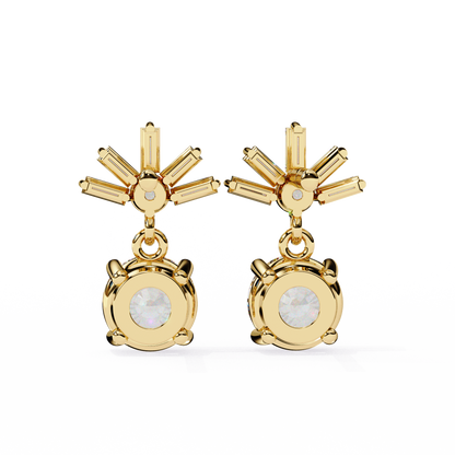 18K Yellow Gold Lab Grown Diamond Drop Earrings 0.87 ctw DAE-162