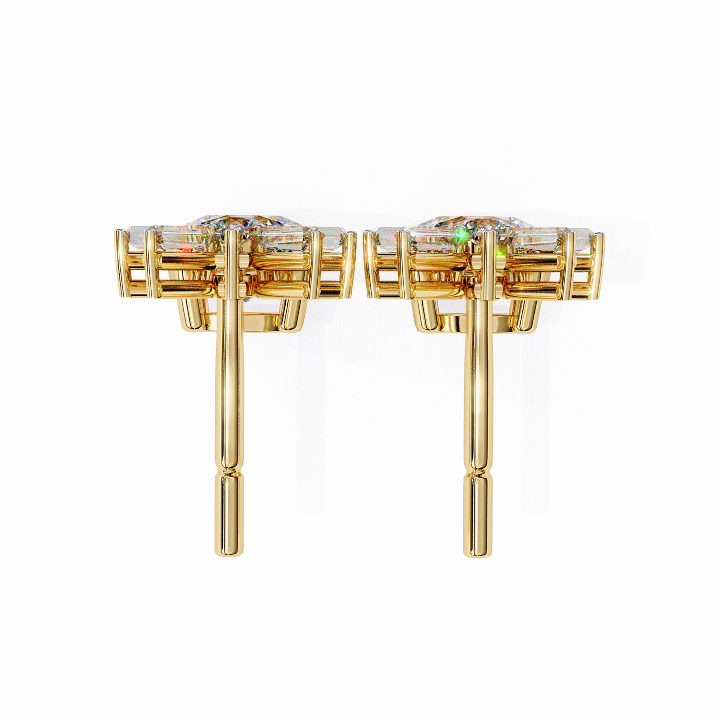 18K Yellow Gold Lab Grown Diamond Drop Earrings 0.87 ctw DAE-162
