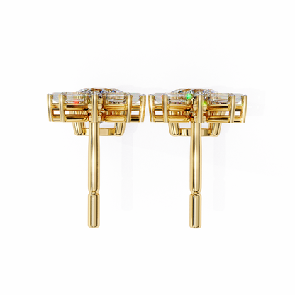 18K Yellow Gold Lab Grown Diamond Drop Earrings 0.87 ctw DAE-162