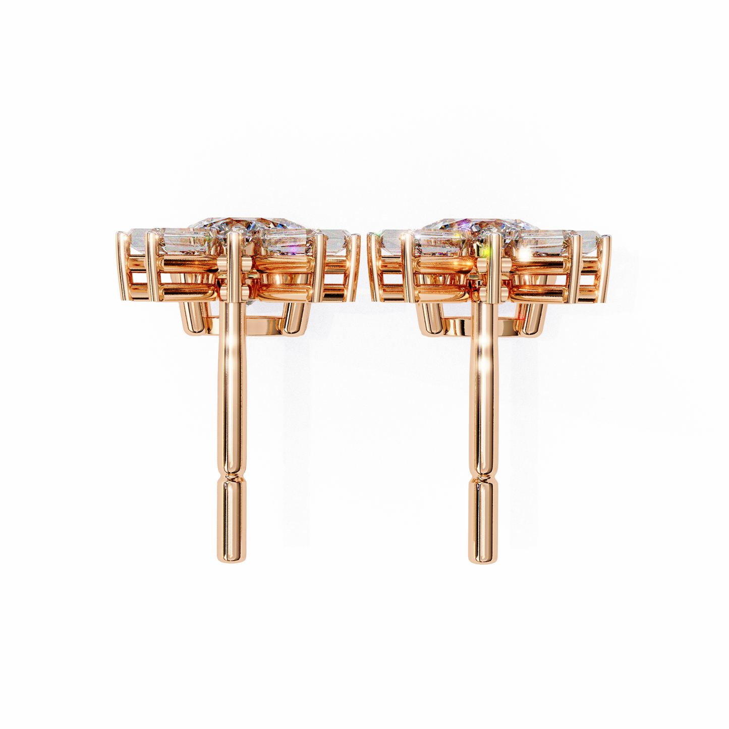 10K Rose Gold Lab Grown Diamond Drop Earrings 0.87 ctw DAE-162