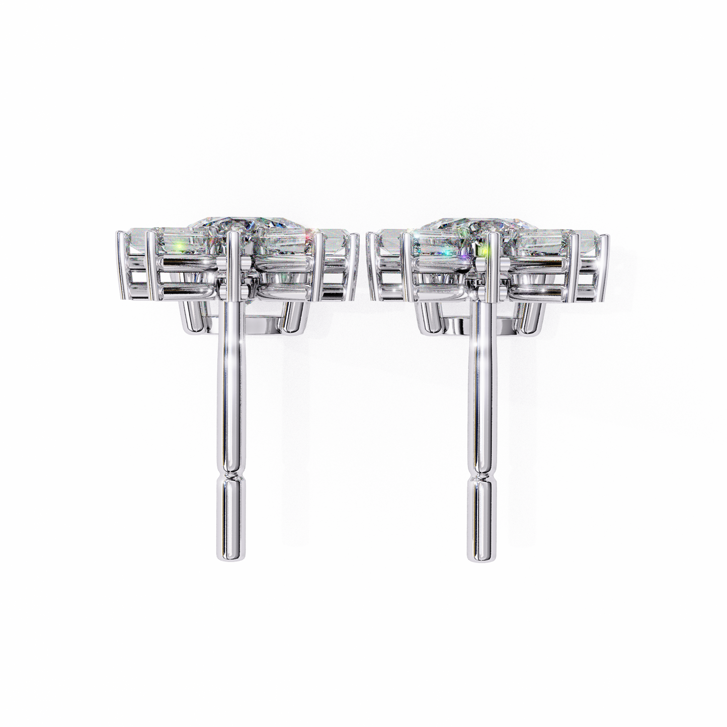 14K White Gold Lab Grown Diamond Drop Earrings 0.87 ctw DAE-162