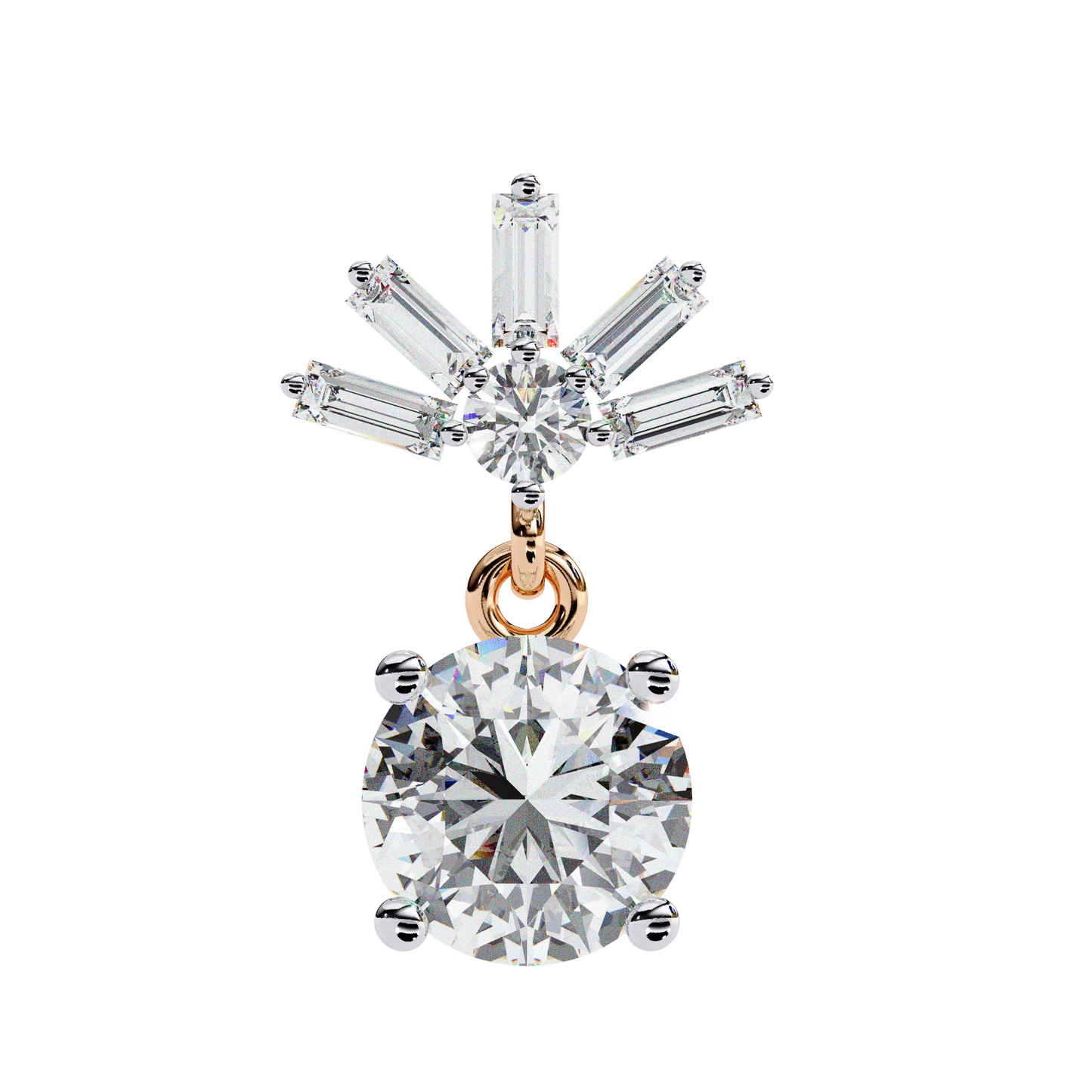 10K Rose Gold Lab Grown Diamond Drop Earrings 0.87 ctw DAE-162