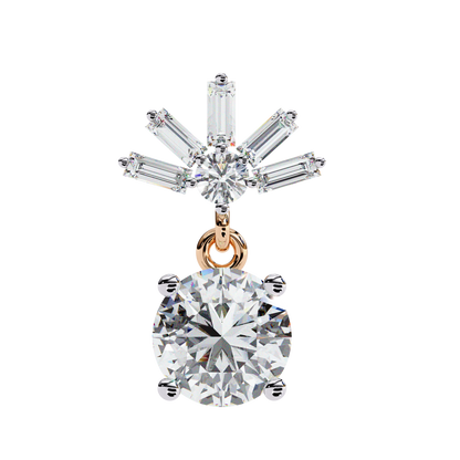 10K Rose Gold Lab Grown Diamond Drop Earrings 0.87 ctw DAE-162