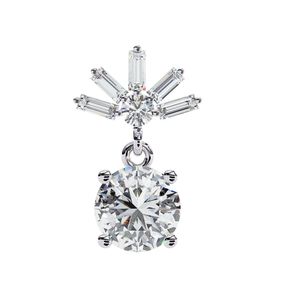 14K White Gold Lab Grown Diamond Drop Earrings 0.87 ctw DAE-162