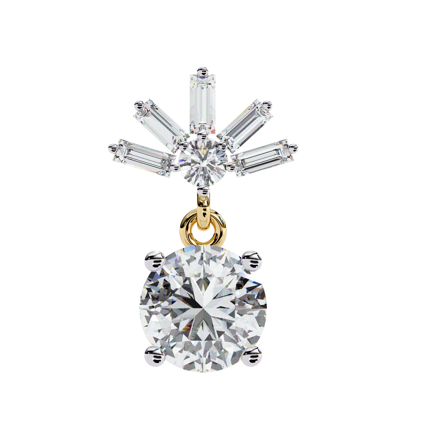 18K Yellow Gold Lab Grown Diamond Drop Earrings 0.87 ctw DAE-162
