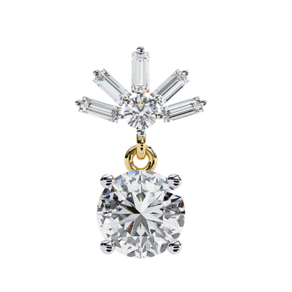 18K Yellow Gold Lab Grown Diamond Drop Earrings 0.87 ctw DAE-162