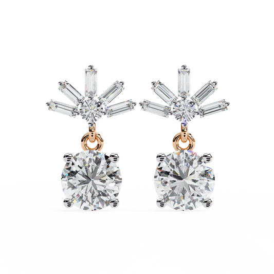 10K Rose Gold Lab Grown Diamond Drop Earrings 0.87 ctw DAE-162