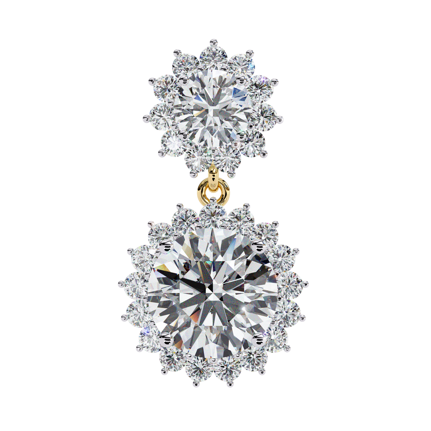 14K Yellow Gold Lab Grown Diamond Drop Earrings 1.37 ctw DAE-161
