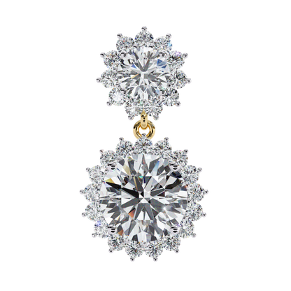 14K Yellow Gold Lab Grown Diamond Drop Earrings 1.37 ctw DAE-161