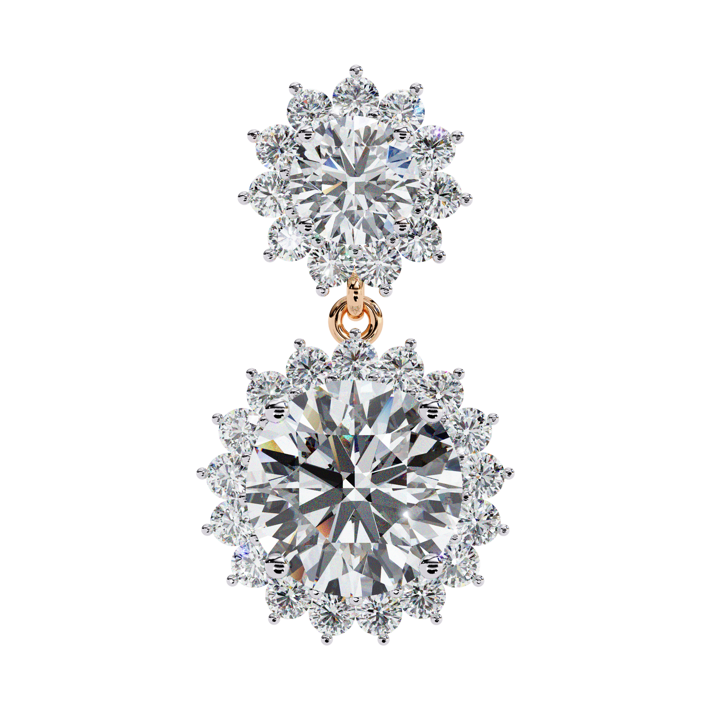 10K Rose Gold Lab Grown Diamond Drop Earrings 1.37 ctw DAE-161