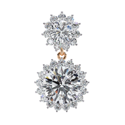 10K Rose Gold Lab Grown Diamond Drop Earrings 1.37 ctw DAE-161