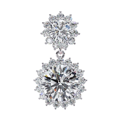 18K White Gold Lab Grown Diamond Drop Earrings 1.37 ctw DAE-161