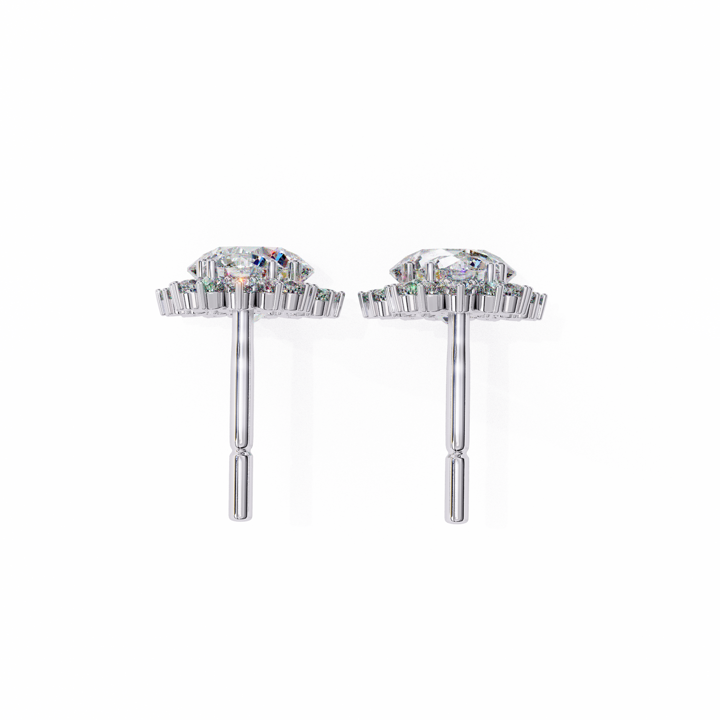 18K White Gold Lab Grown Diamond Drop Earrings 1.37 ctw DAE-161