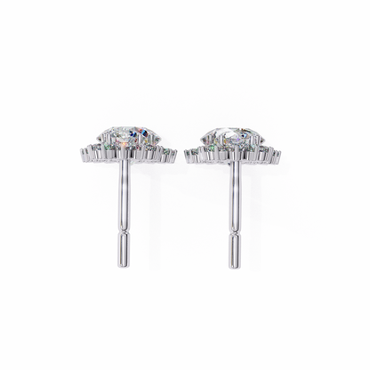 18K White Gold Lab Grown Diamond Drop Earrings 1.37 ctw DAE-161