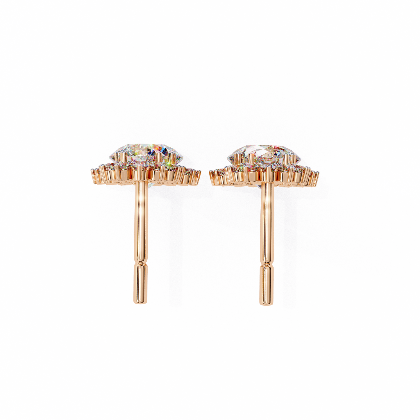 10K Rose Gold Lab Grown Diamond Drop Earrings 1.37 ctw DAE-161
