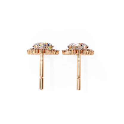 10K Rose Gold Lab Grown Diamond Drop Earrings 1.37 ctw DAE-161